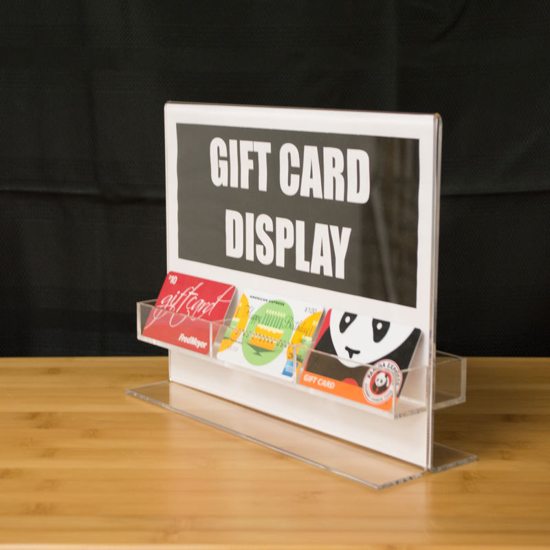 One Sale! Gift card & loyalty card display w/ 11'w x 8.5"h